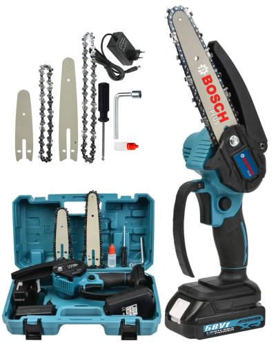 Bosch Plus LZ061 Extra Güçlü Otomatik Yağlamalı Çift Bataryalı 58vf Akülü Dal Budama Testeresi 5p